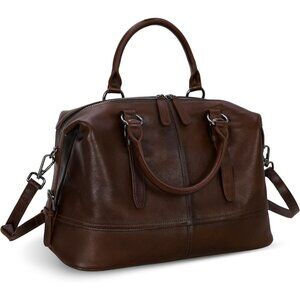 Women's Designer Leather Purses Tote Bag for Work Top Handle Handbag Large Capac
